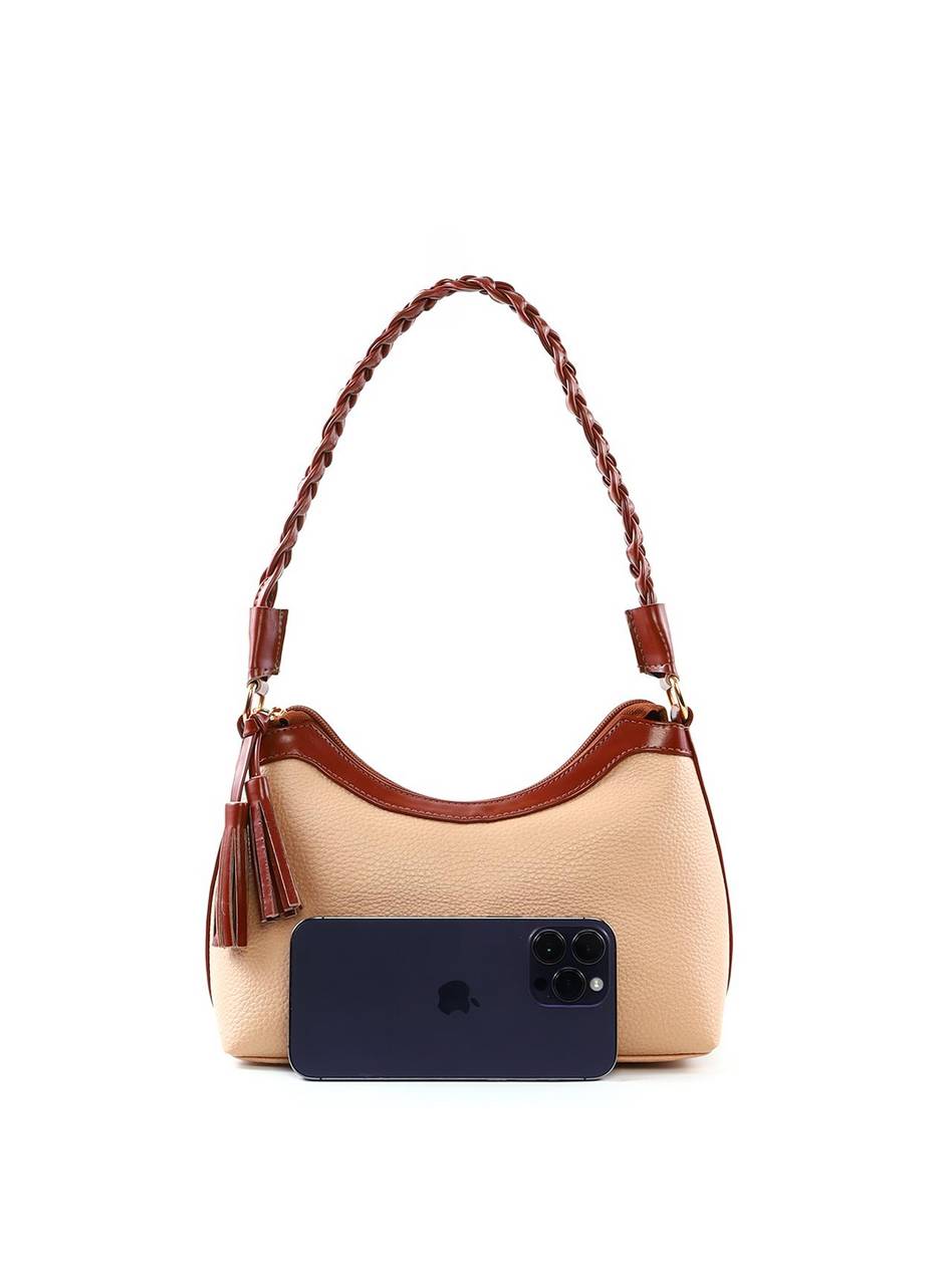 Bolsa Baguette Alça Trançada - Nude BSI-6402 - NU