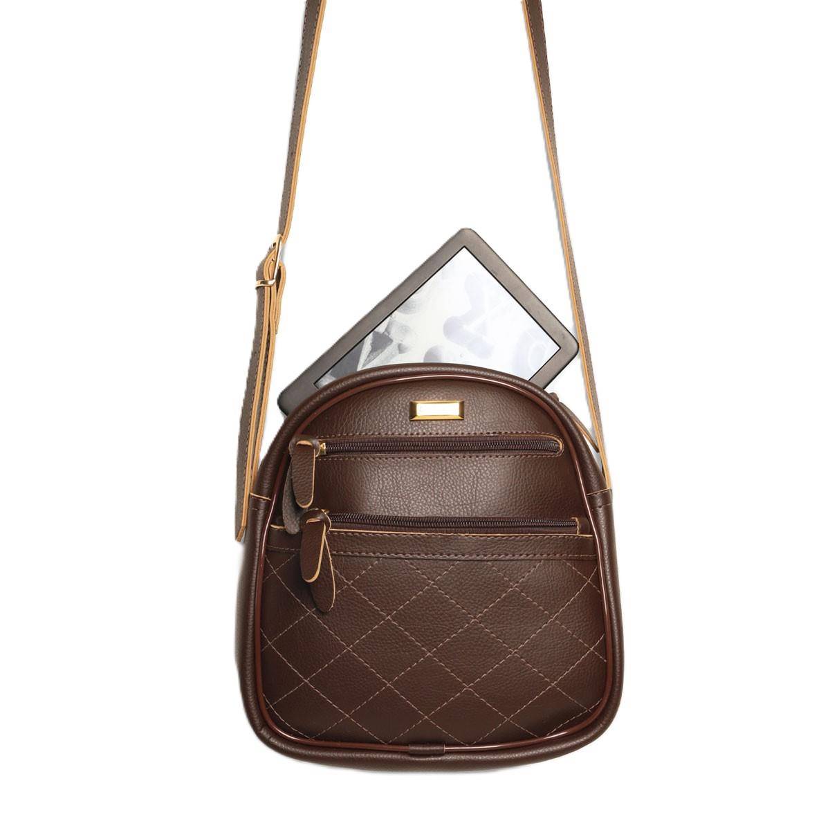 Bolsa Cantil Transversal Matelassê Cacau BSI-5809 - CA