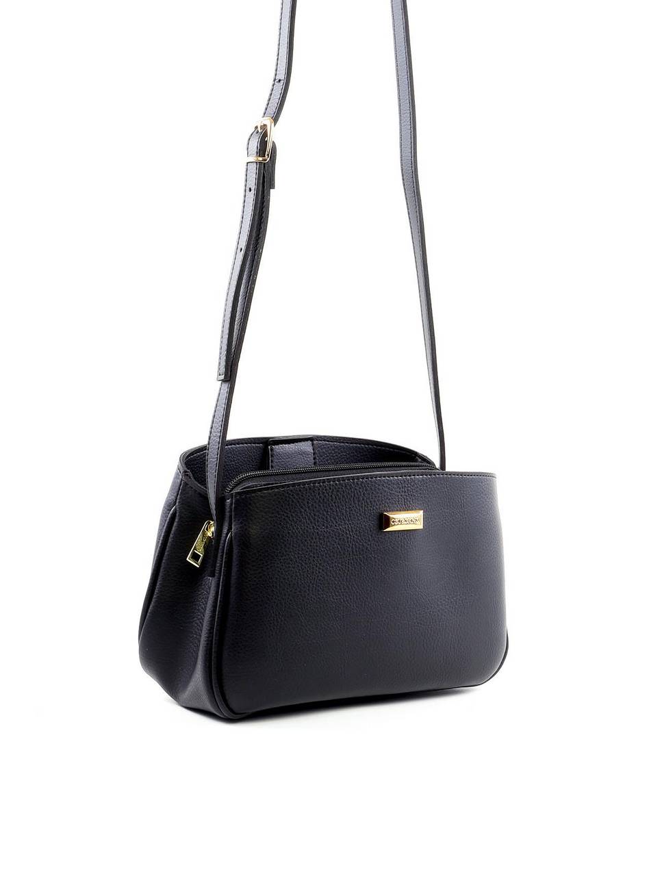 Bolsa Tote Transversal com 3 Divisórias - Preta BSI-6411 - PR
