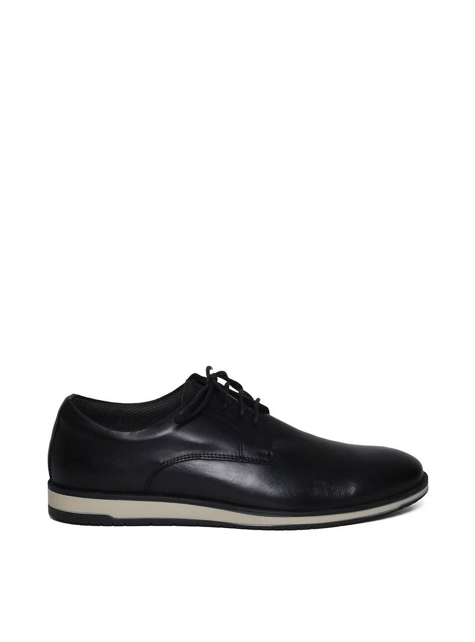 Sapato Masculino Casual Couro Oxford - Preta  SP-11635 - PR