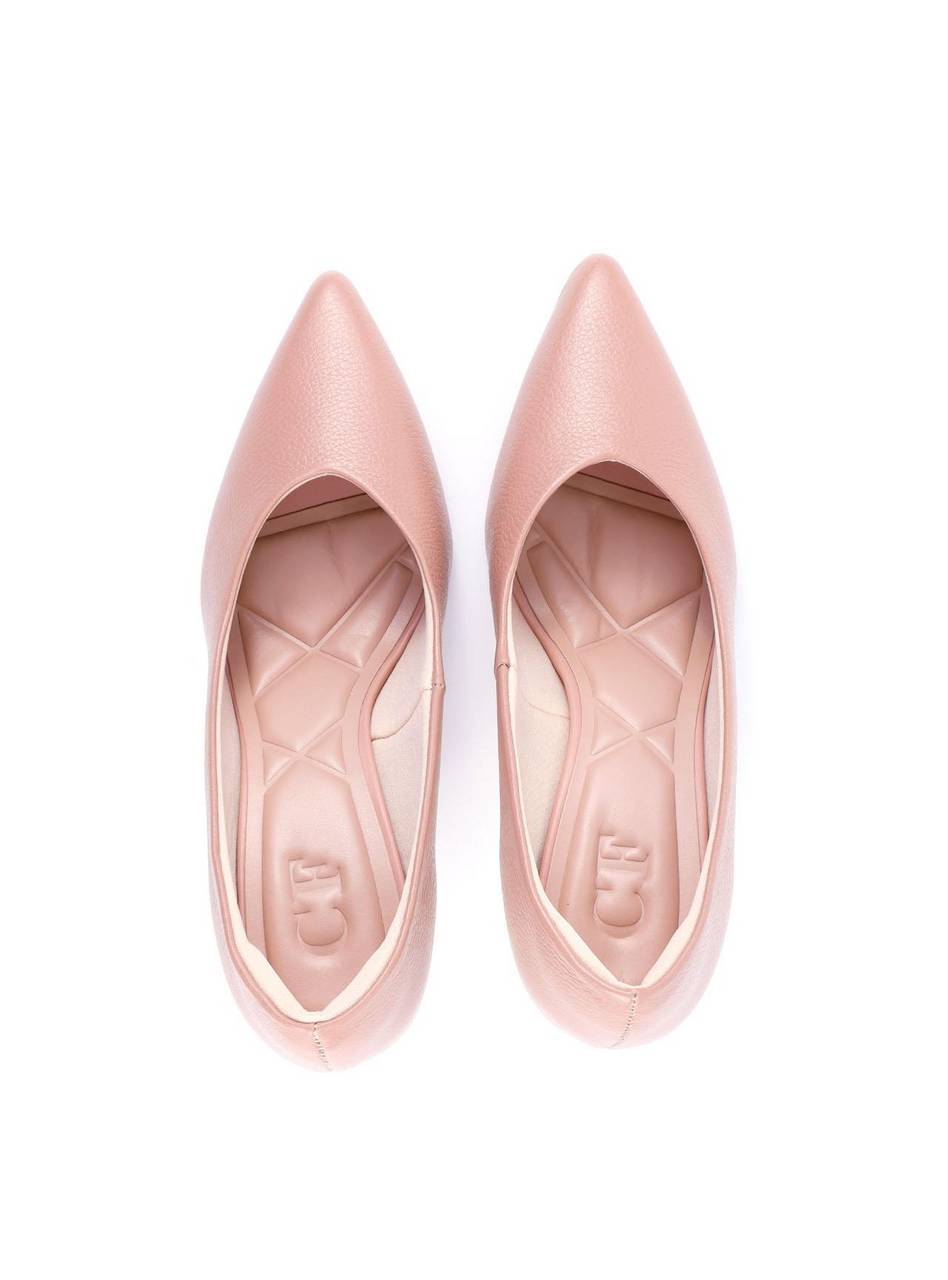 Scarpin Salto Cromado e Bico Fino - Nude SDI-11690 - NU