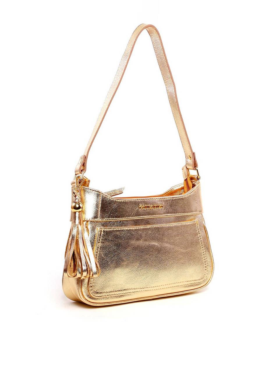 Bolsa Baguette Tiracolo com Barbicacho - Ouro BSI-6293 - AU