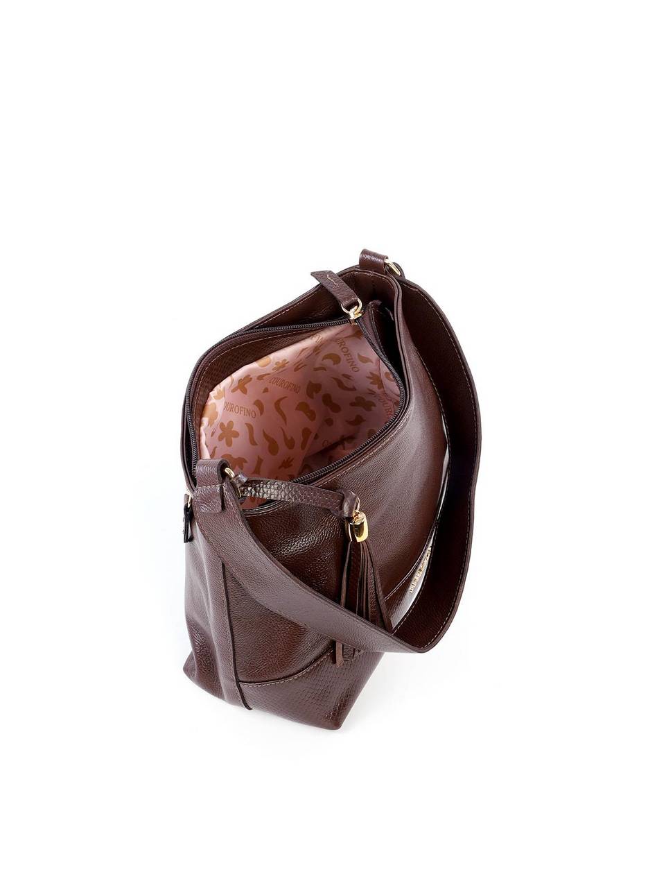 Bolsa Tote Tiracolo com Barbicacho - Cacau BSI-6221 - CA