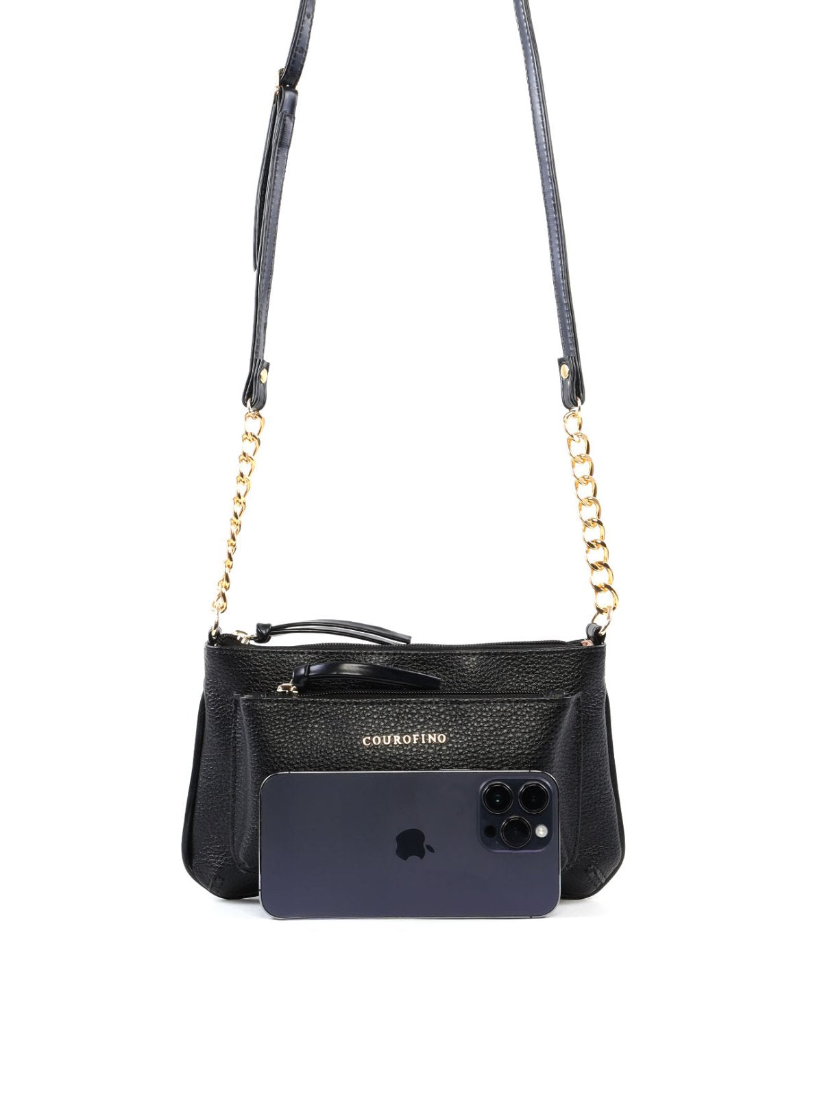 Bolsa Transversal Pequena com Bolso Frontal BSI-6519 - PR