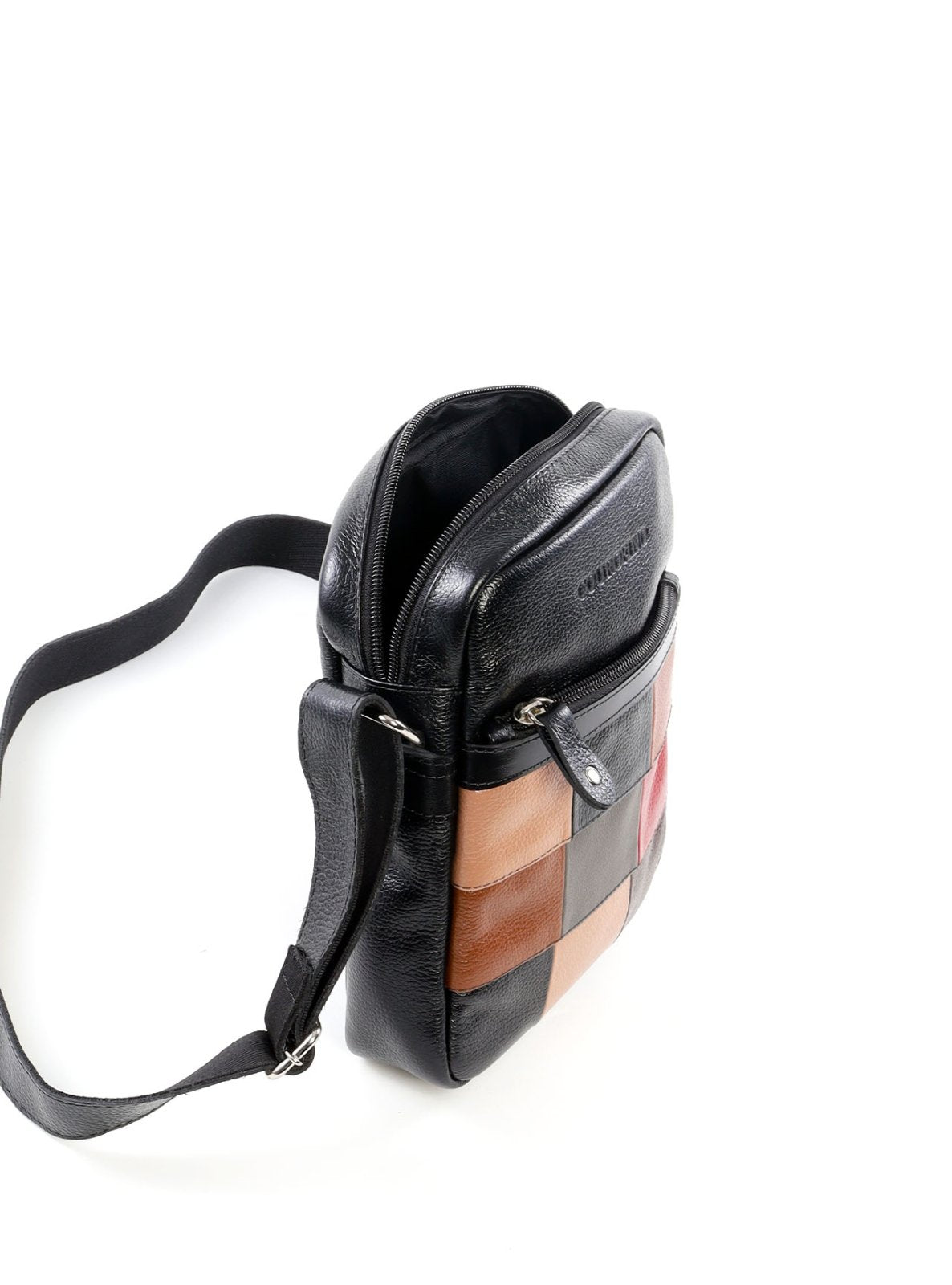 Bolsa Tiracolo com Detalhe Frontal de Retalhos BSI-6514 - PR