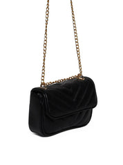 Bolsa Satchel Pequena Couro Tiracolo - Preta BSI-5970 - PR