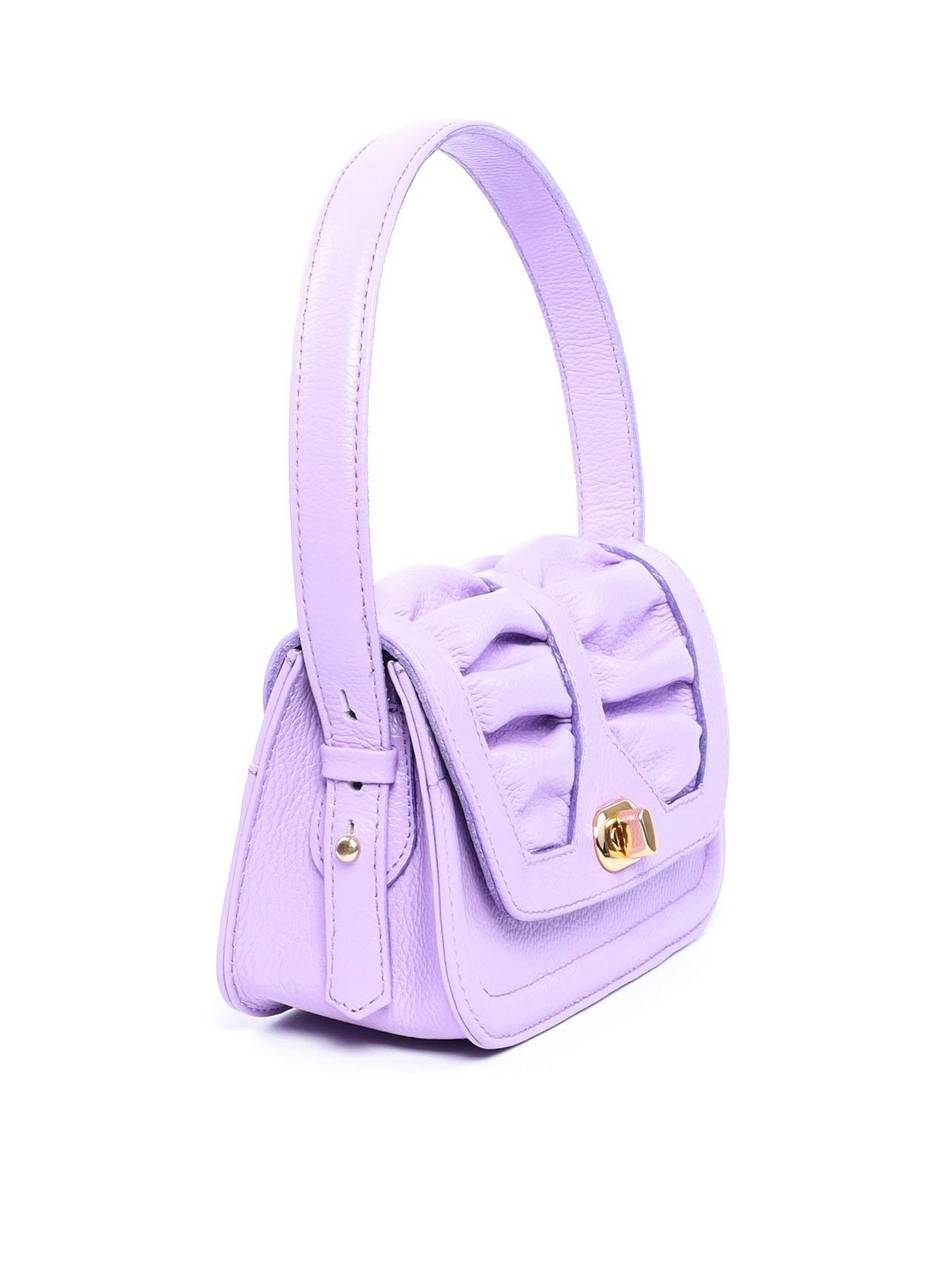 Bolsa Satchel Drapeado com Alça Dupla Removível - Lilás BSI-5933 - LI