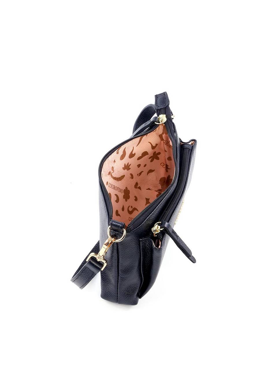 Bolsa Baguette com Bolso Grande Frontal - Preta BSI-6130 - PR
