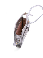 Bolsa Clutch Transversal com Bolso Removível - Prata BSI-6417 - PT