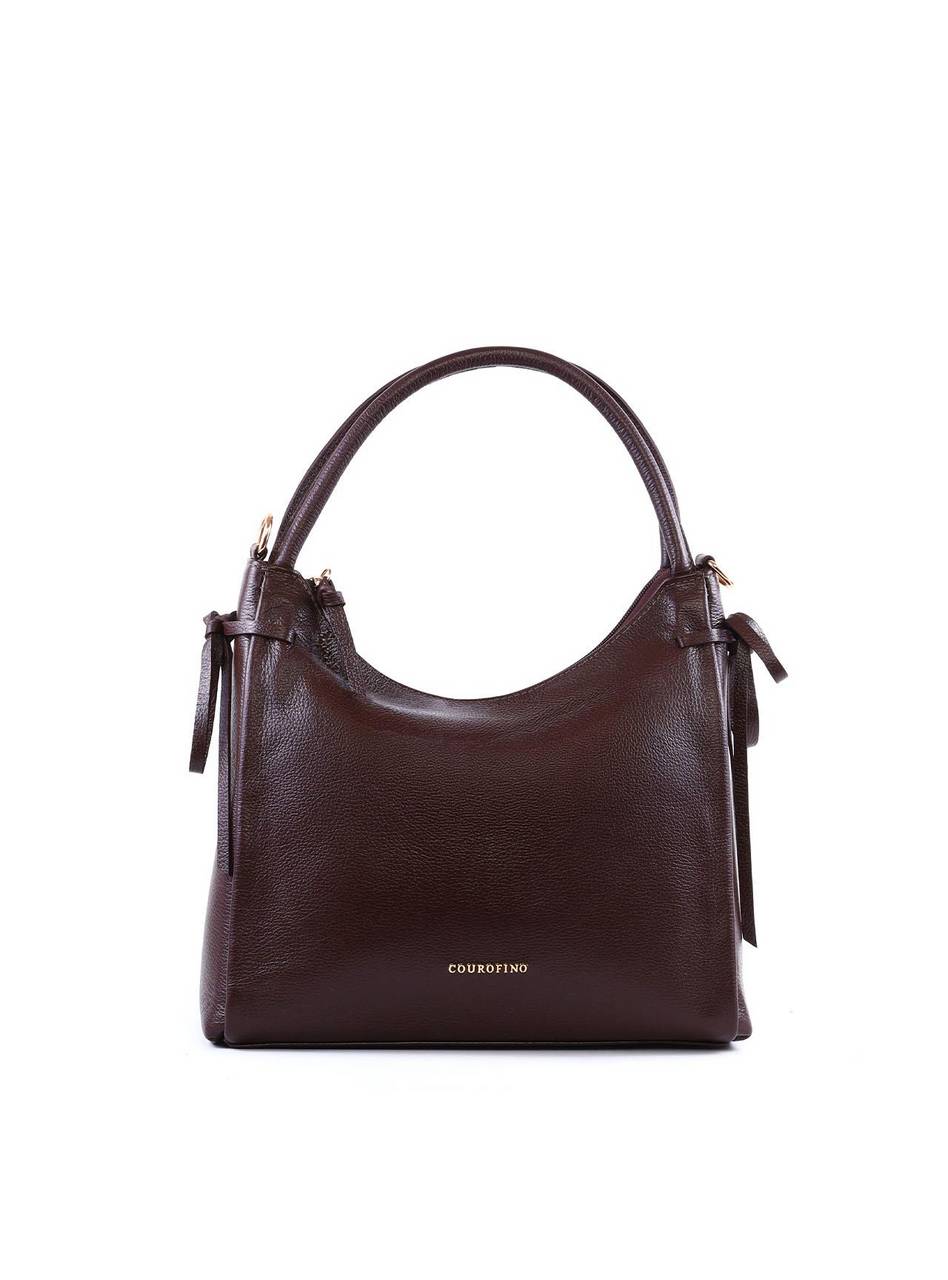 Bolsa Tote Grande Enfeite Laços Laterais Alça Dupla - Cacau BSI-6375 - CA