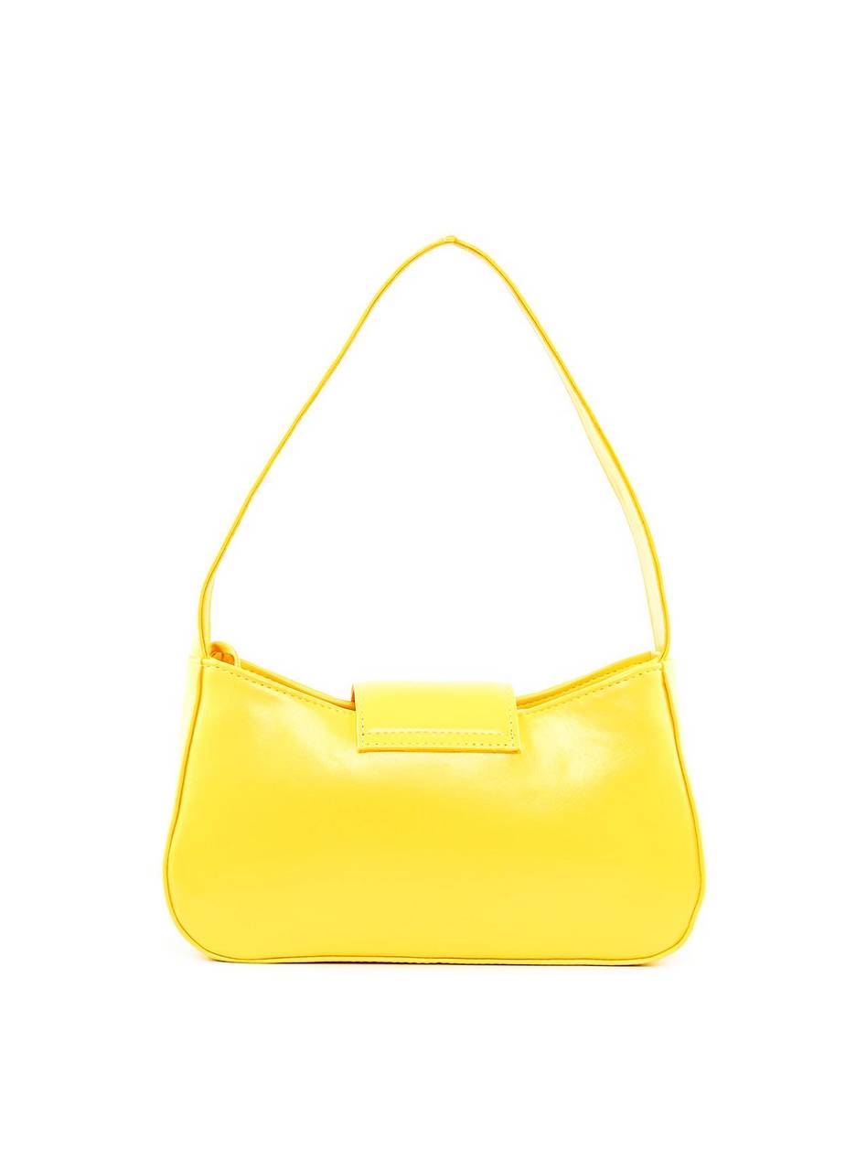 Bolsa Baguete Tiracolo com Lingueta Larga - Amarelo BSI-6175 - AM