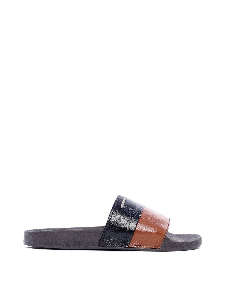 Chinelão Slide com Tiras Largas - Preto e Castor SDI-11825 - PC