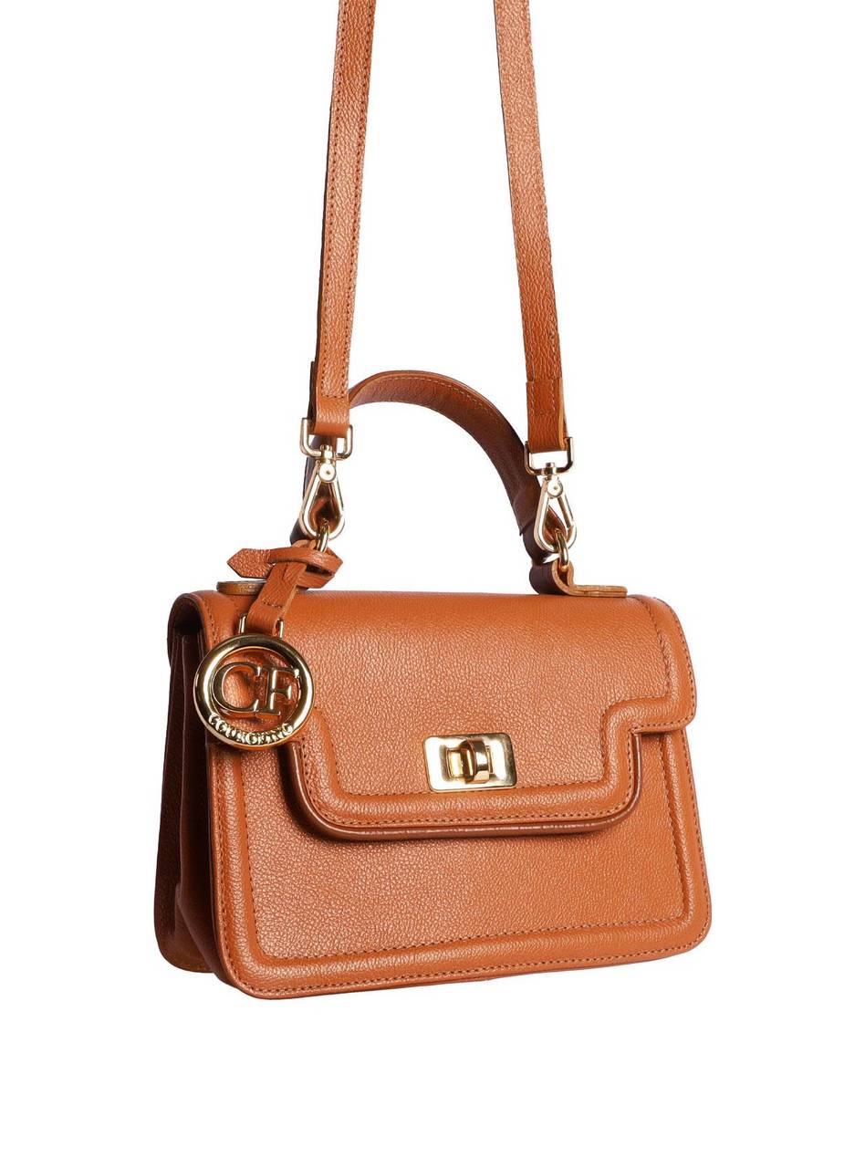 Bolsa Satchel Couro Pequena Transversal Castor BSI-5754 - CS