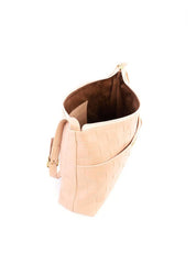 Bolsa Hobo Transversal em Tressê - Nude BSI-6123 - NU
