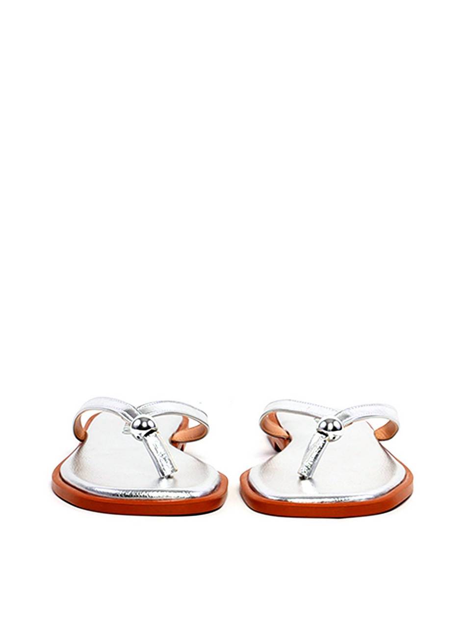 Rasteira de Dedo com Tiras Finas e Esferas - Prata SDI-11973 - PT