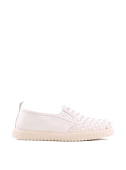 Tênis Slip On em Couro com Detalhe em Tressê - Fenno SP - 12192 - FE