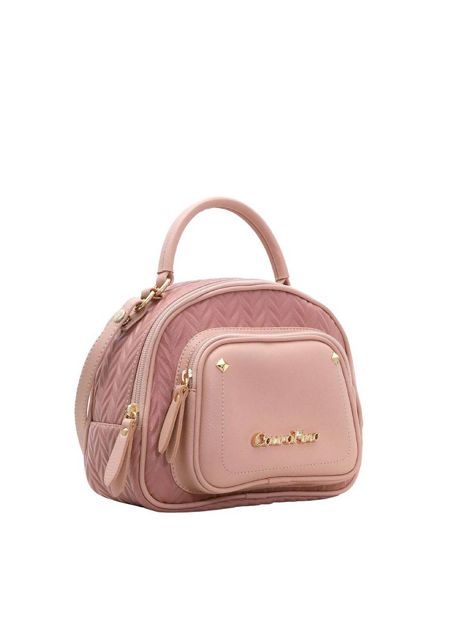 Bolsa Tote Média Transversal Zíper Frontal Nude BSI-5684 - NU