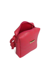 Bolsa Bag Pequena Transversal Costura Trançada - Rosa BSI-5466 - RS