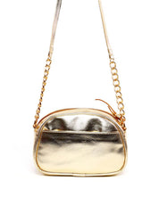 Bolsa Baú Transversal com Bolso Traseiro - Ouro BSI-6285 - AU