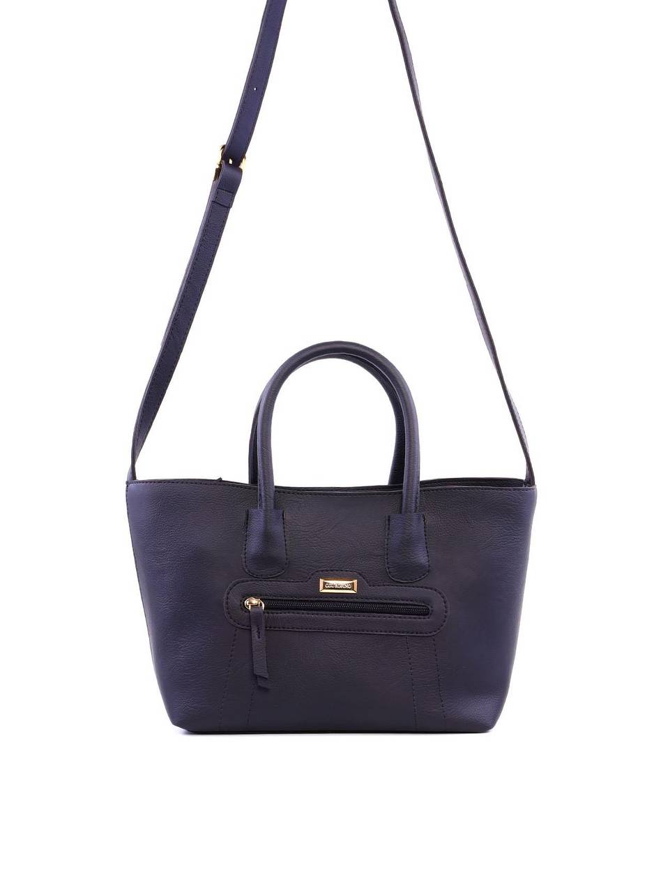 Bolsa Tote de Mão com Costuras - Preta BSI-6131 - PR