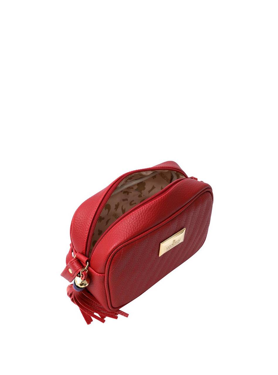 Bolsa Bag Pequena Transversal Zíper Traseiro Vermelha BSI-5454 - VE