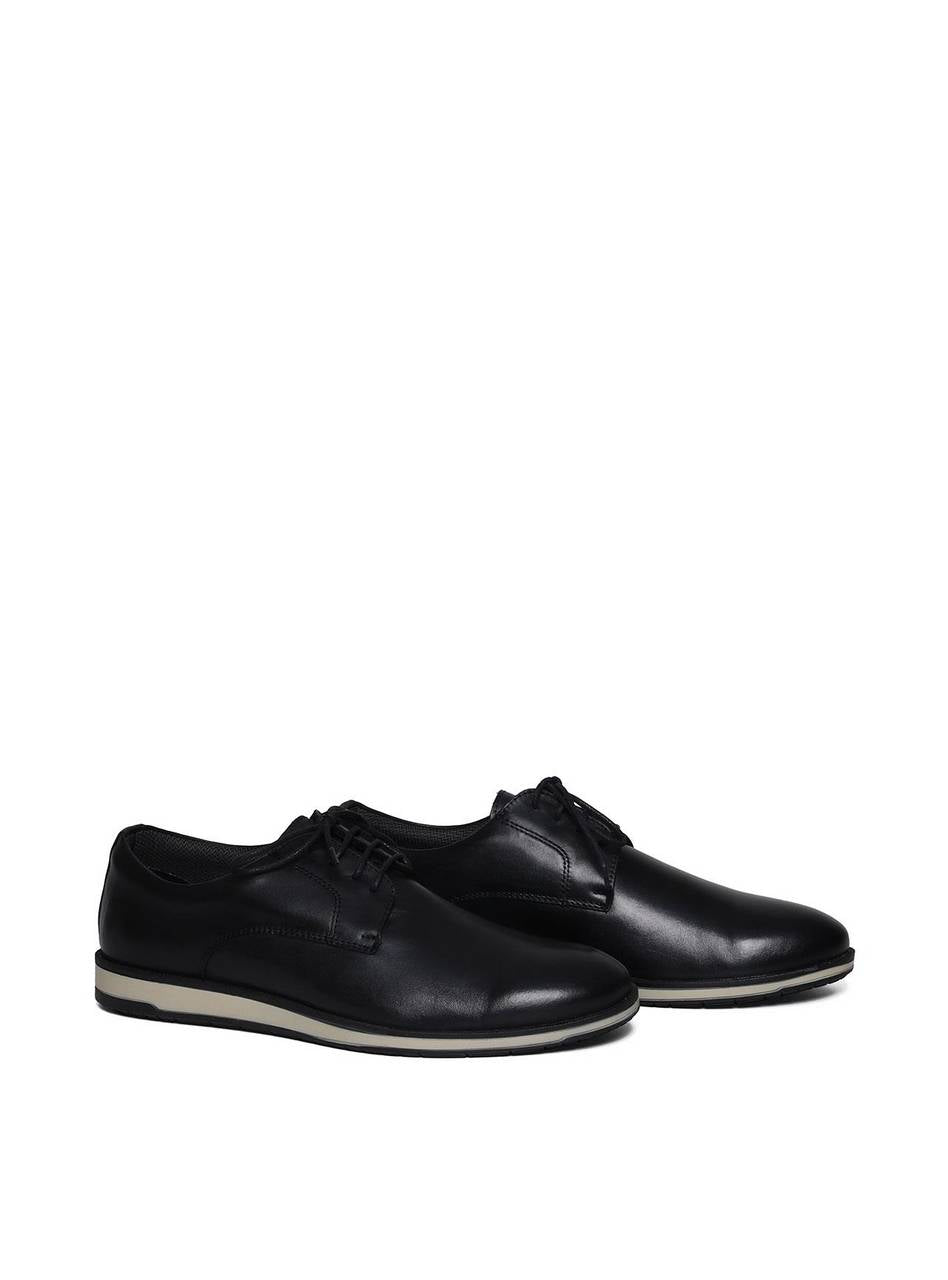 Sapato Masculino Casual Couro Oxford - Preta  SP-11635 - PR