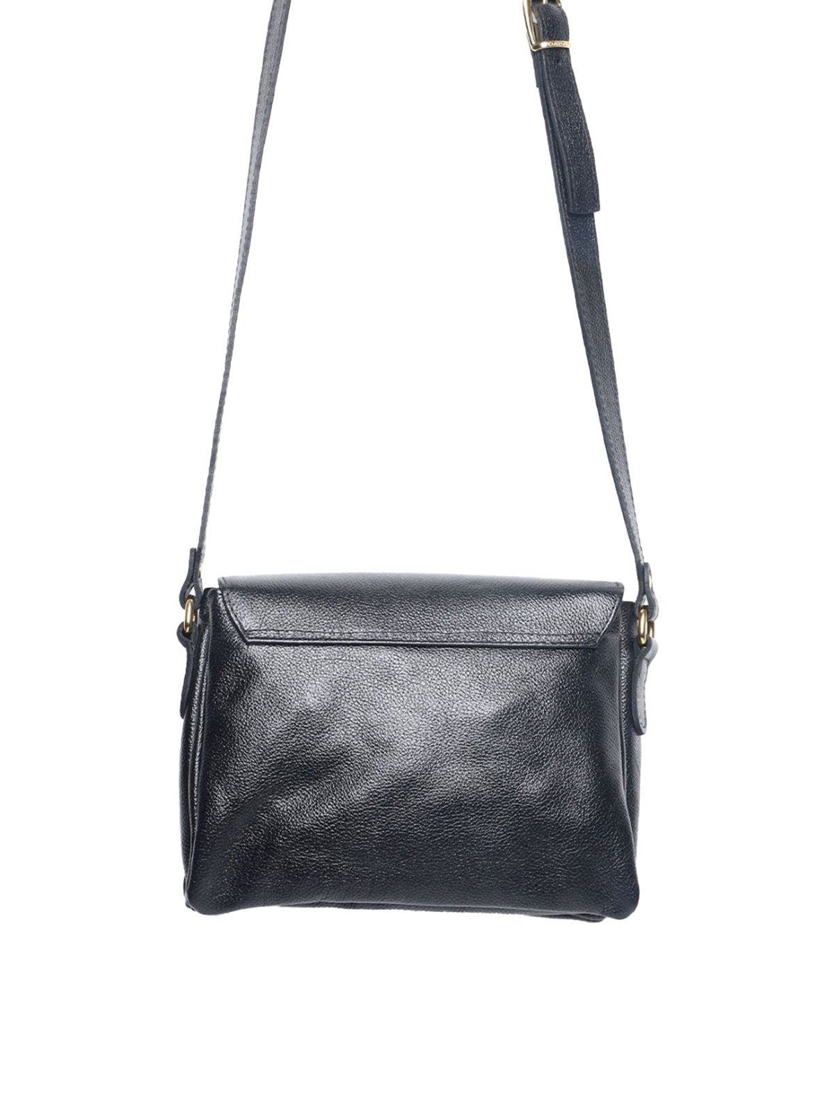 Bolsa Saddle Pequena Couro Alça Regulável Preta BSI-5739 - PR