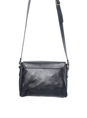 Bolsa Saddle Pequena Couro Alça Regulável Preta BSI-5739 - PR