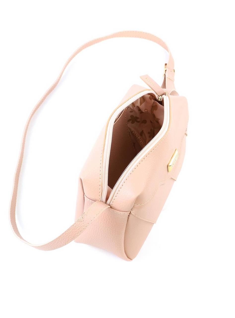 Bolsa Bag Pequena com Retalhos - Nude BSI-6409 - NU